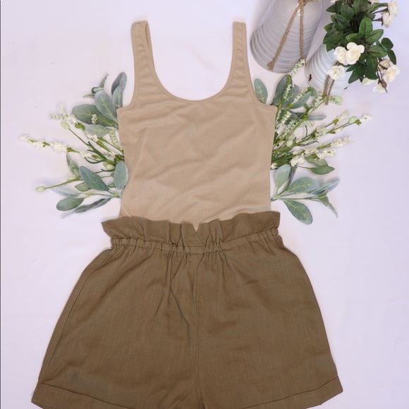 ❤️HP❤️Ribbed Bodysuit-Tan - Picture 7 of 9